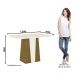 Mesa de Jantar Orus 4 Lugares com Tampo de MDF e Canto Reto 120x80 Nature/Nature/Off White - Móveis Henn