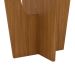Mesa de Jantar Quadrada com Tampo de Vidro Danielly Off White e Nature 90 cm