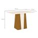 Mesa de Jantar Retangular Elisa Flex Off White e Nature 120 cm