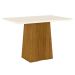 Mesa de Jantar Retangular Elisa Flex Off White e Nature 120 cm