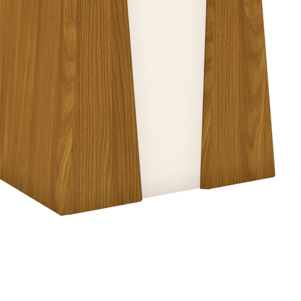 Mesa de Jantar Retangular Elisa Flex Off White e Nature 120 cm