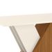 Mesa de Jantar Retangular Lucena II Off White e Nature 160 cm