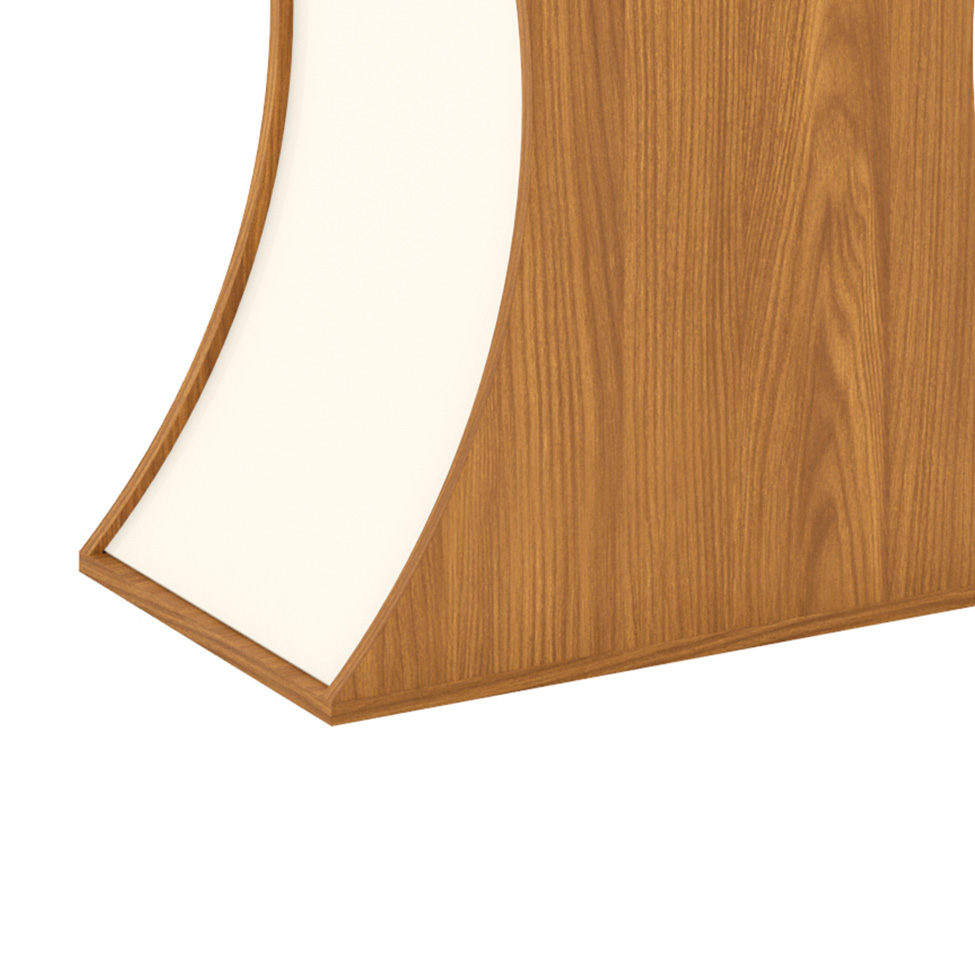 Mesa de Jantar Retangular Selena Off White e Nature 120 cm