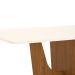 Mesa de Jantar Retangular com Tampo de Vidro Danielly I Off White e Nature 160 cm