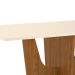 Mesa de Jantar Retangular com Tampo de Vidro Danielly II Off White e Nature 160 cm