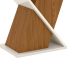Mesa de Jantar Retangular com Tampo de Vidro Fiorella I Off White e Nature 160 cm