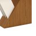 Mesa de Jantar Retangular com Tampo de Vidro Lucena I Off White e Nature 160 cm