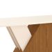 Mesa de Jantar Retangular com Tampo de Vidro Lucena I Off White e Nature 200 cm