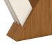 Mesa de Jantar Retangular com Tampo de Vidro Lucena Off White e Nature 160 cm