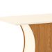 Mesa de Jantar Retangular com Tampo de Vidro Selena I Off White e Nature 120 cm