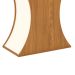 Mesa de Jantar Retangular com Tampo de Vidro Selena I Off White e Nature 120 cm