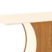 Mesa de Jantar Retangular com Tampo de Vidro Selena I Off White e Nature 160 cm
