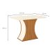 Mesa de Jantar Retangular com Tampo de Vidro Selena II Off White e Nature 120 cm
