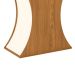 Mesa de Jantar Retangular com Tampo de Vidro Selena II Off White e Nature 120 cm