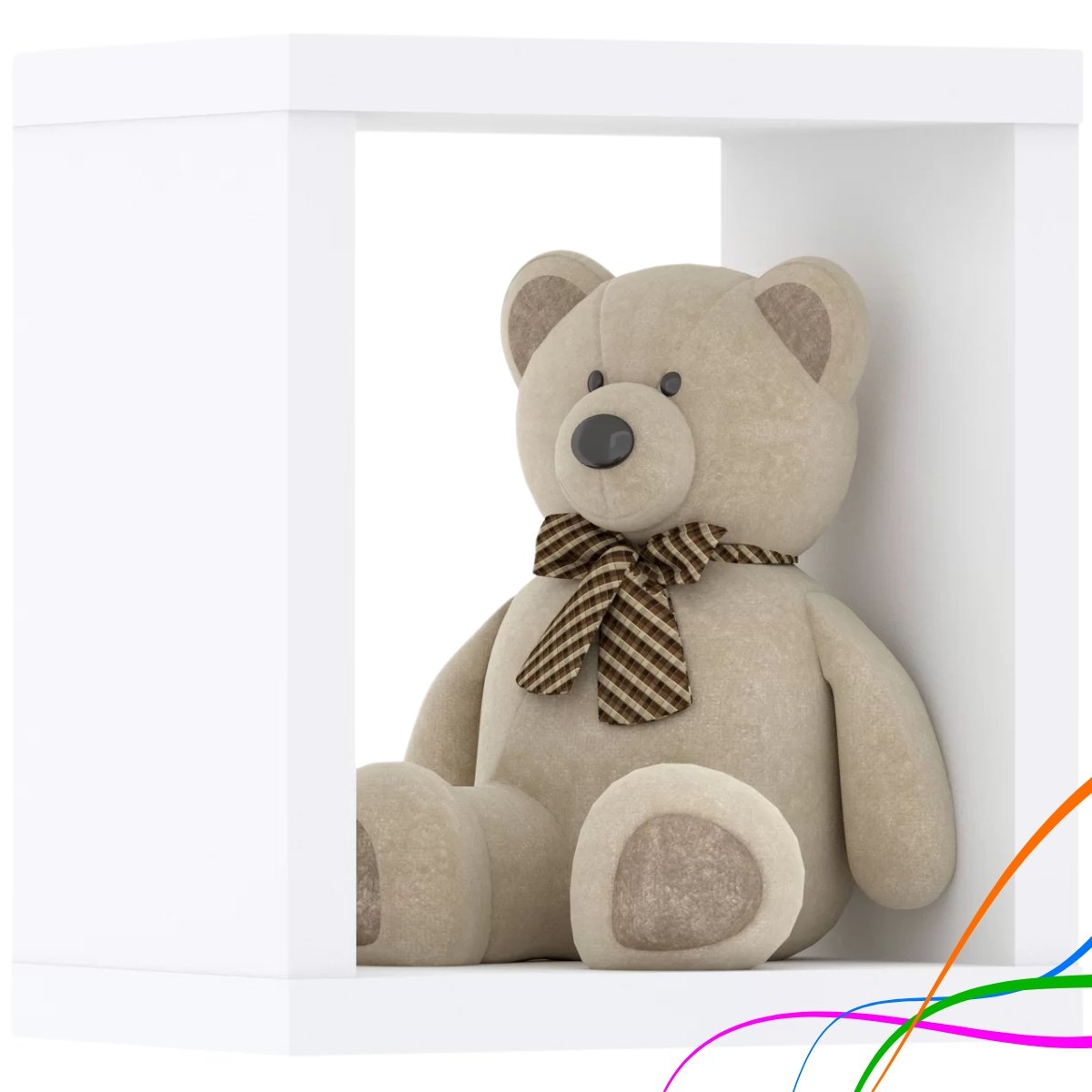 Nicho Decorativo de Parede Multiuso em MDP - Aquarela Branco HP