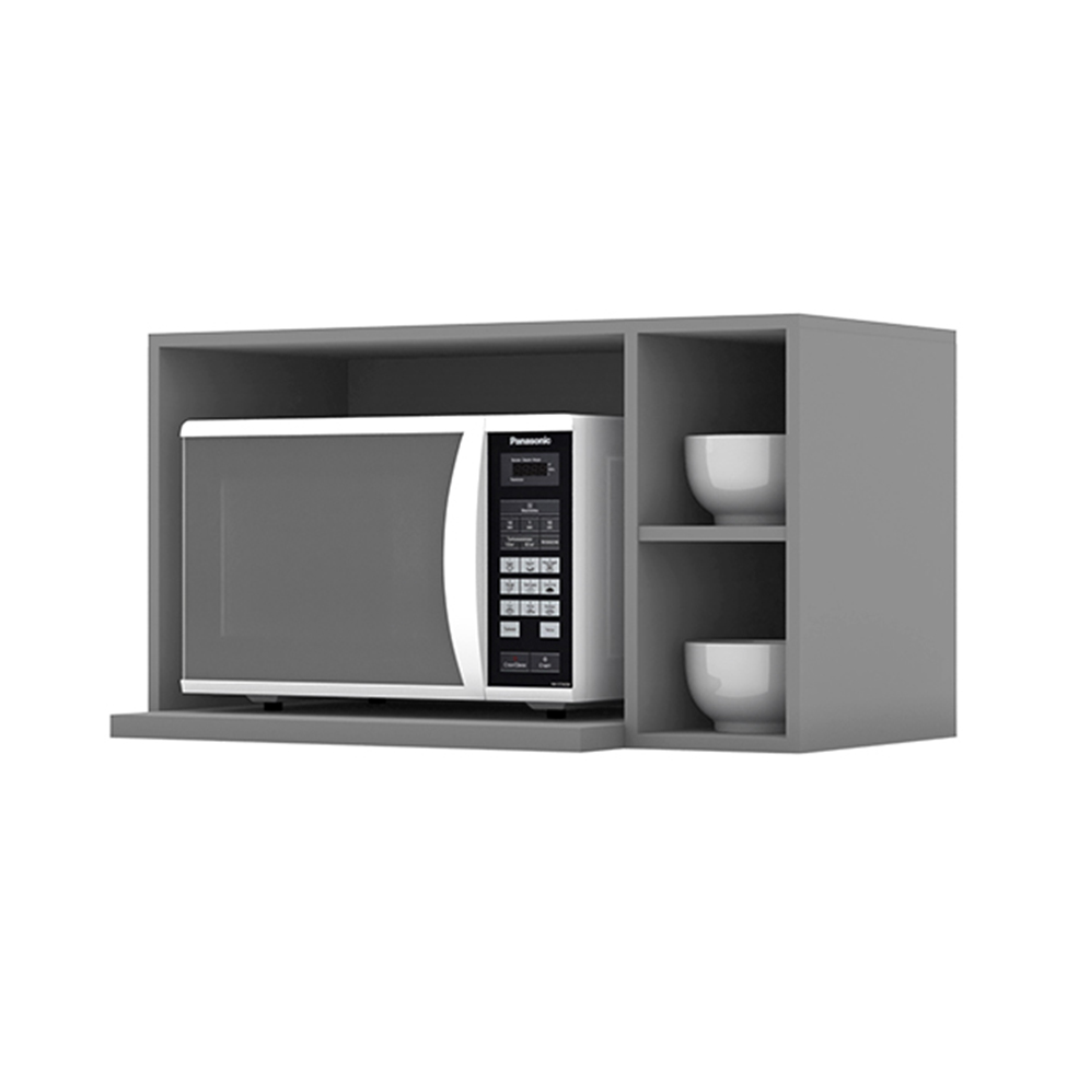 Nicho para Micro-ondas Ketlin Cinza