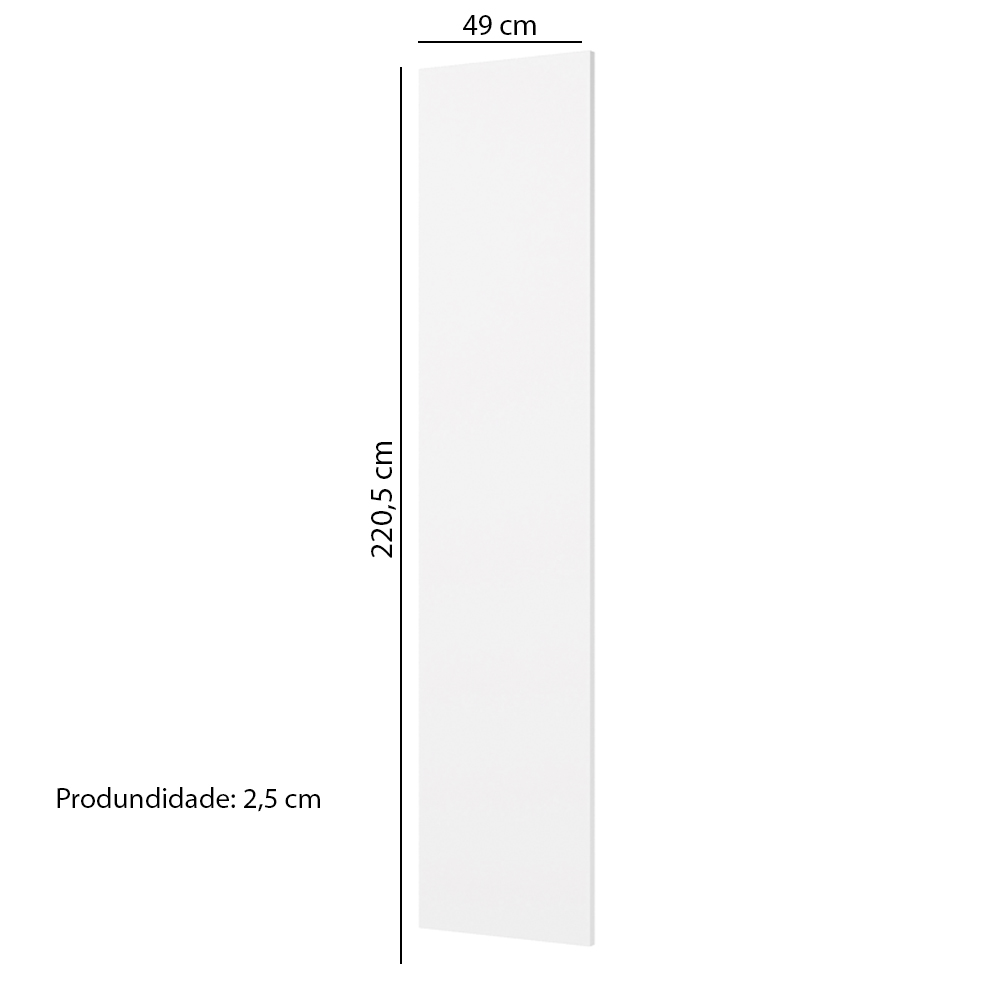 Painel Fechamento Lateral 221x49 cm C429 Americana Branco Henn