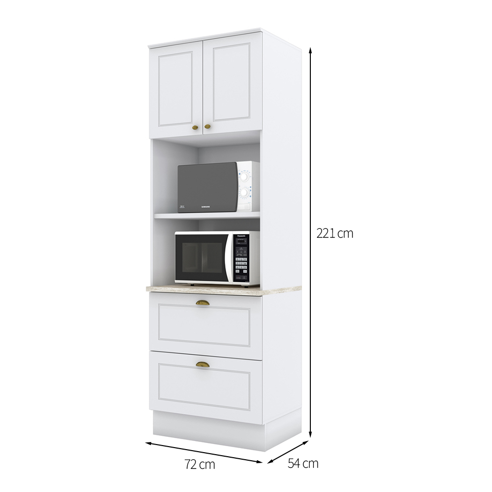 Paneleiro Nova York II 2 Portas 2 Gavetas Branco