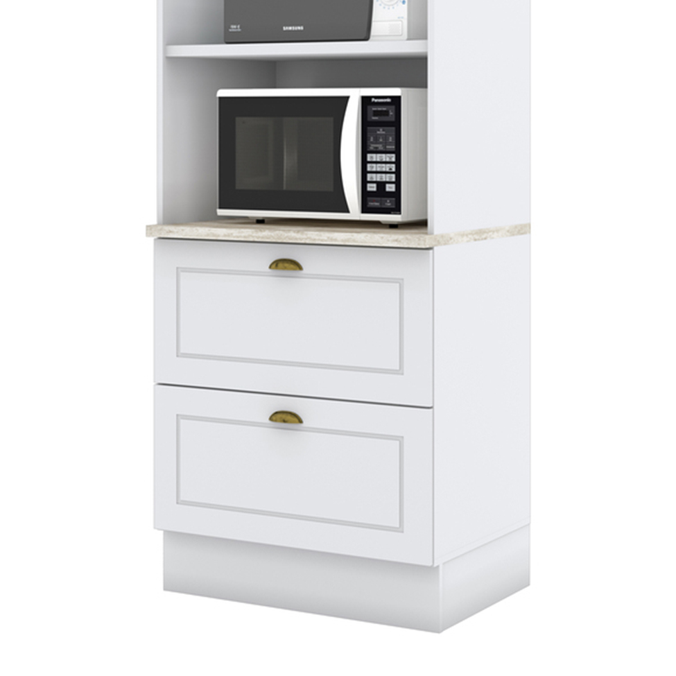 Paneleiro Nova York II 2 Portas 2 Gavetas Branco