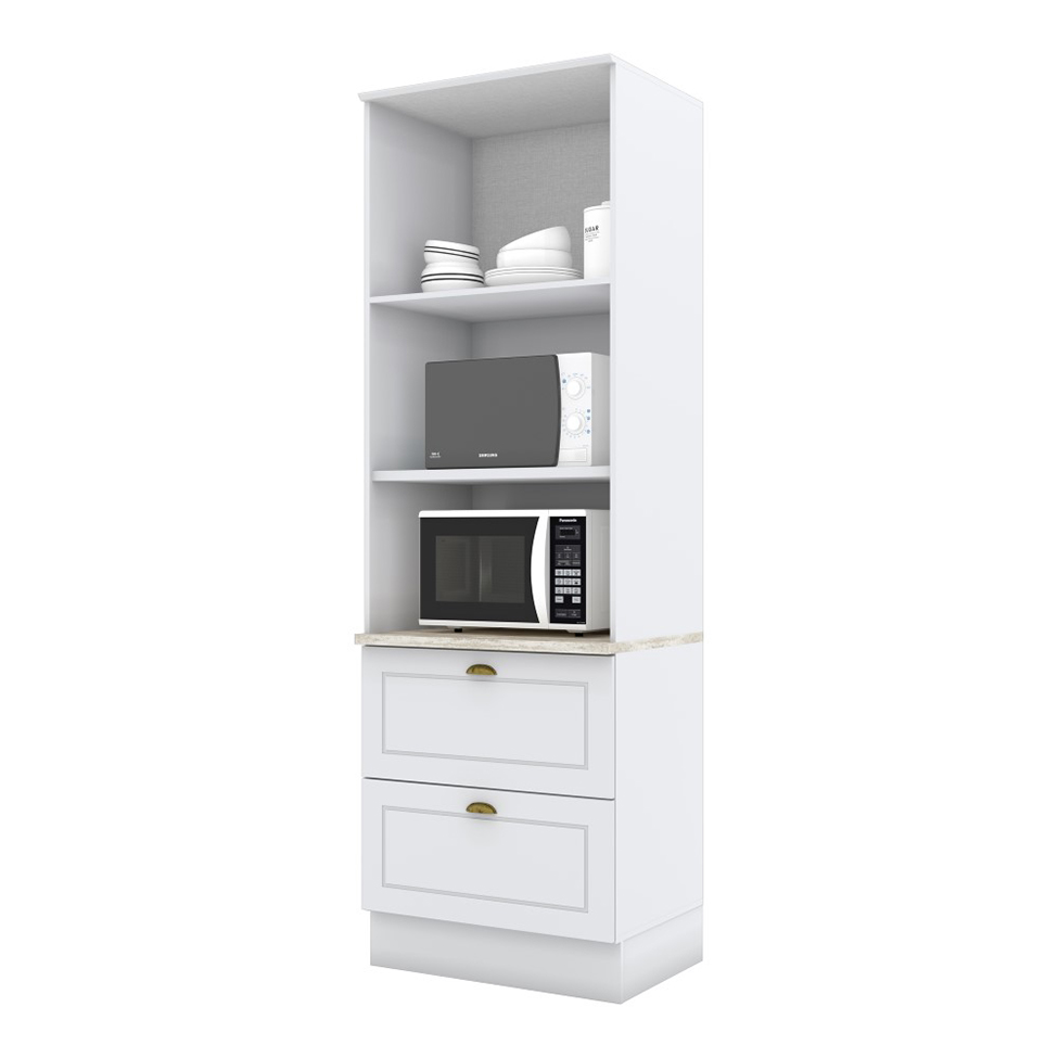 Paneleiro Nova York II 2 Portas 2 Gavetas Branco