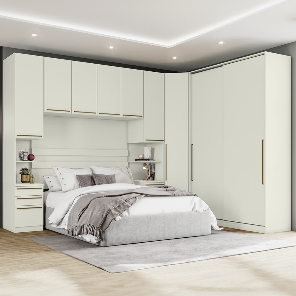 Quarto Casal Modulado 5 Pecas Seletto Areia Henn