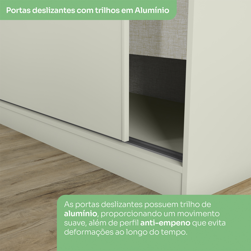 Quarto Casal Modulado 5 Pecas Seletto Areia Henn