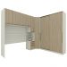 Quarto Casal Modulado 8 Portas Seletto Areia Jequitiba Henn