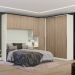 Quarto Casal Modulado 8 Portas Seletto Areia Jequitiba Henn