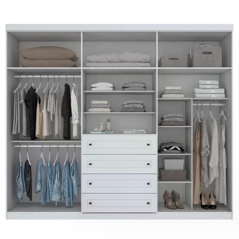Roupeiro Americano 06 Portas Branco Fosco - Móveis Henn