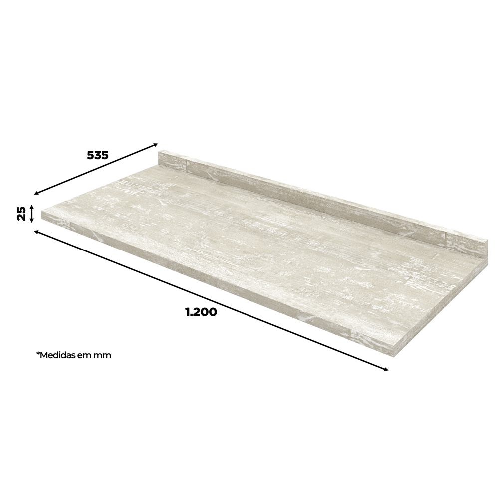 Tampo Para Balcao 120 cm C905 Americana Calcare Henn