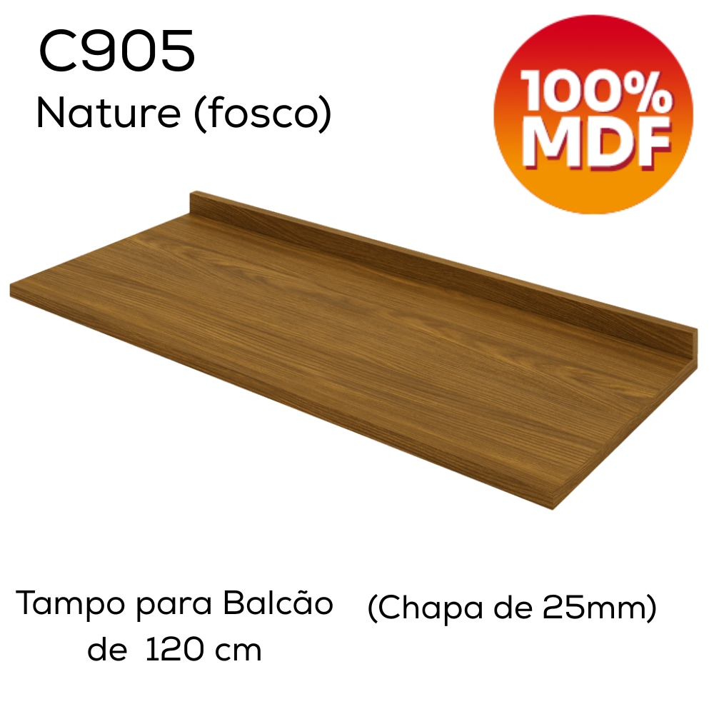 Tampo Para Balcao 120 cm C905 Americana Nature Henn