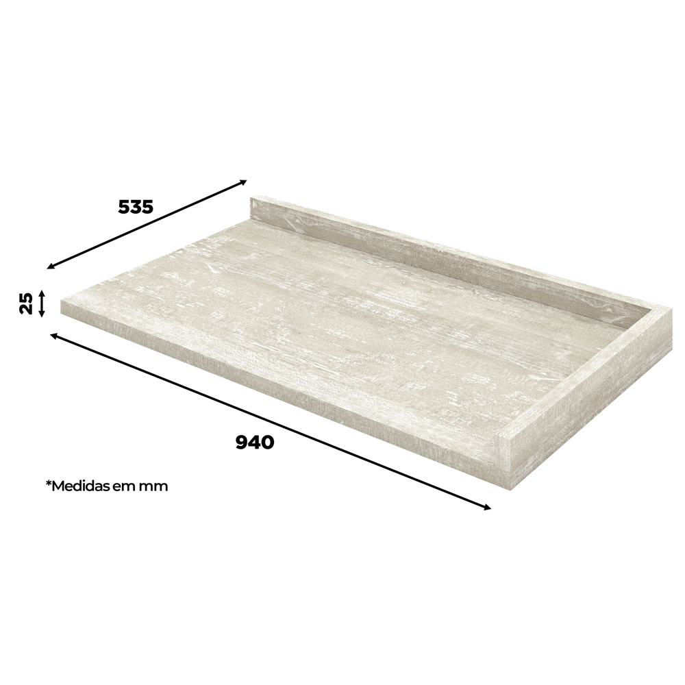 Tampo Para Balcao Canto Reto 94 cm C906 Americana Calcare Henn