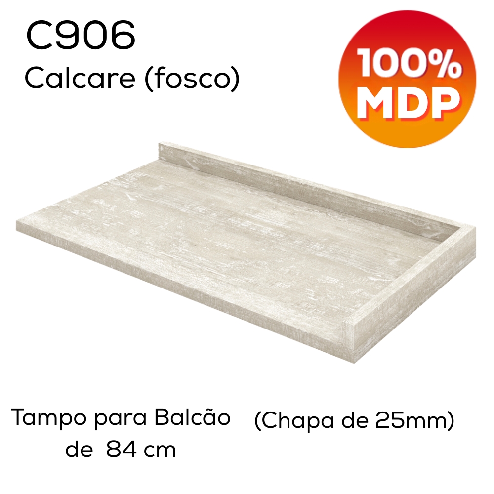 Tampo Para Balcao Canto Reto 94 cm C906 Americana Calcare Henn