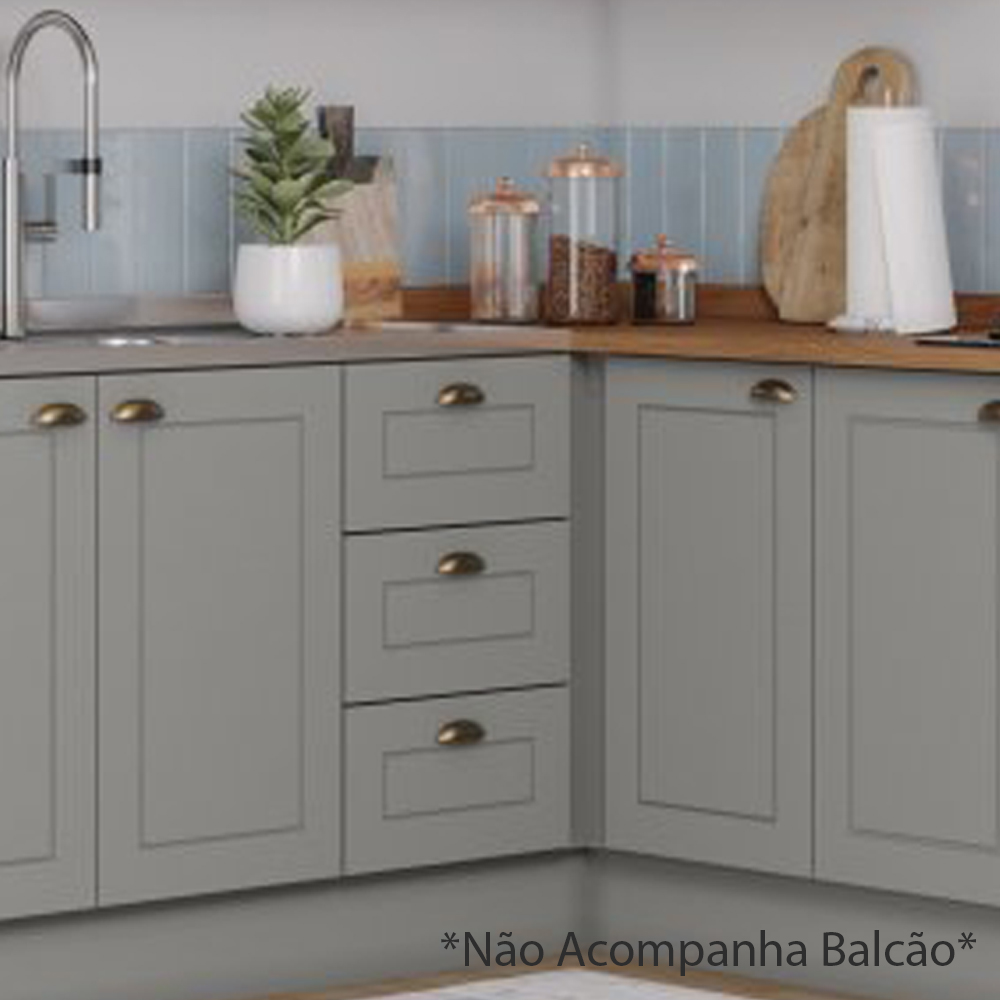 Tampo Para Balcao Canto Reto 94 cm C906 Americana Nature Henn