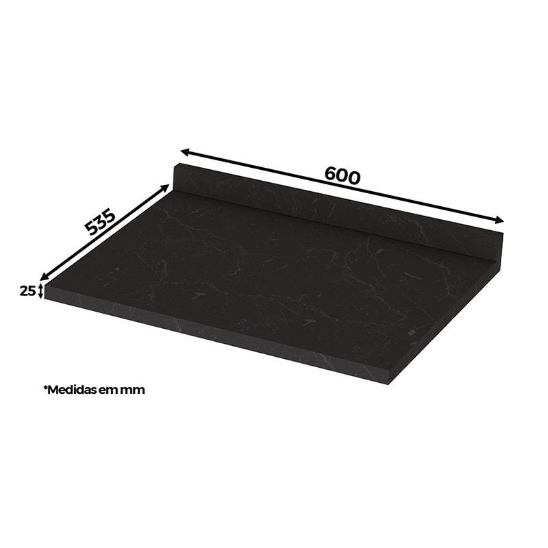 Tampo para Balcão 60cm Nero - Móveis Henn