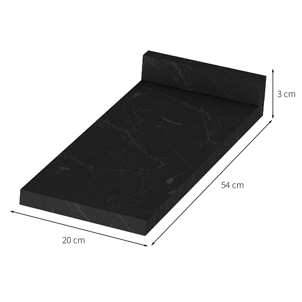 Tampo para Balcão Larissa Nero 20 cm
