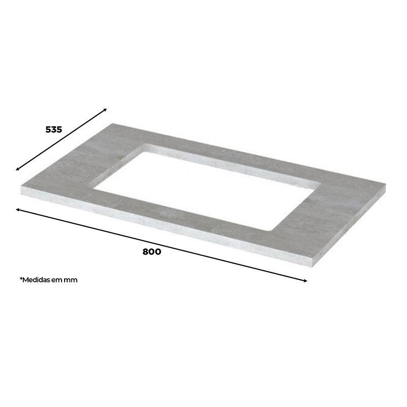 Tampo para Cooktop 80cm Calcare - Móveis Henn