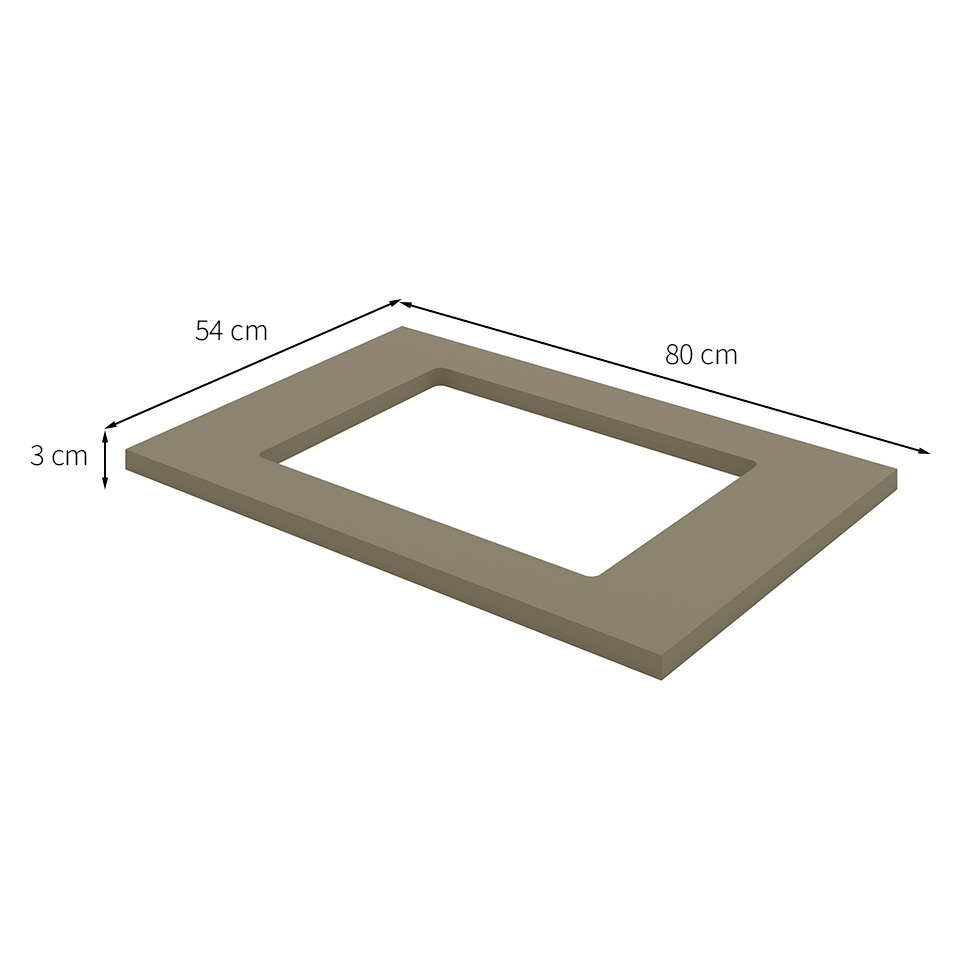 Tampo para Cooktop Larissa Duna 80 cm