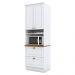 Torre Quente 1 Forno Americana Branco com Tampo Nature - Móveis Henn