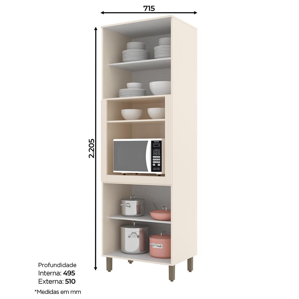 Torre Quente 1 Forno Connect Off White - Móveis Henn