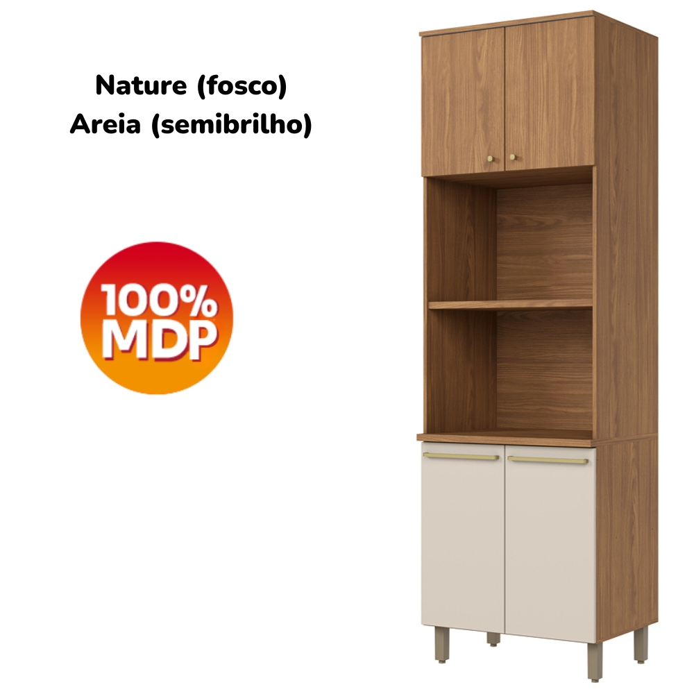 Torre Quente 2 Forno 4P 72 cm Requinte Nature Nature Areia Henn