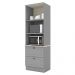Torre Quente 2 Portas 2 Gav 72 cm C351 Americana Cinza Calcare Henn