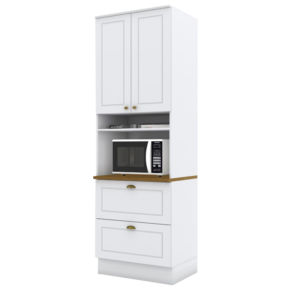 Torre Quente 2 Portas 2 Gav 72cm C350 Americana Branco Nature Henn