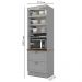 Torre Quente 2 Portas 2 Gav 72cm C350 Americana Cinza Nature Henn