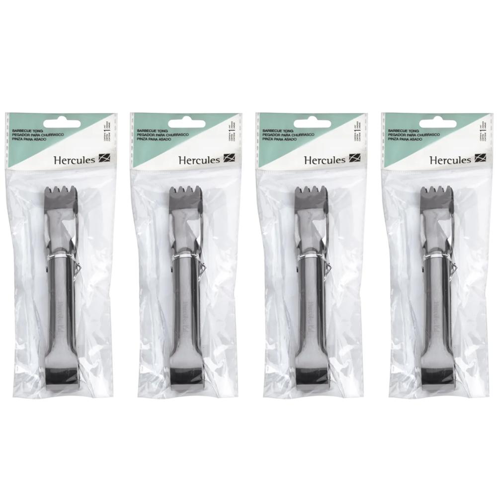 4 Pegadores de Carne para Rodízio Churrasco 14cm Plaza Hercules em Aço Inox