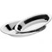 6 Travessas de Inox Ovais para Servir Porções Saladas 20cm Baixelas Fundas Pequenas Hercules