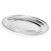 Baixela de Inox Rasa Oval 25cm para Servir Porções Saladas Petiscos Bar Restaurante