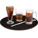 Bandeja Antiderrapante Preta Redonda 35cm para Garçom Garçonete Servir Bebidas