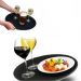 Bandeja Antiderrapante Preta Redonda 35cm para Garçom Garçonete Servir Bebidas