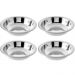 Conjunto de 4 Tigelas Inox Fundas 350ml Bowls Hercules Cumbucas Redondas 16cm